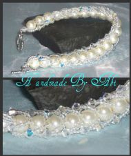 Pearl & Crystal AB Flat Spiral Rope Bracelet